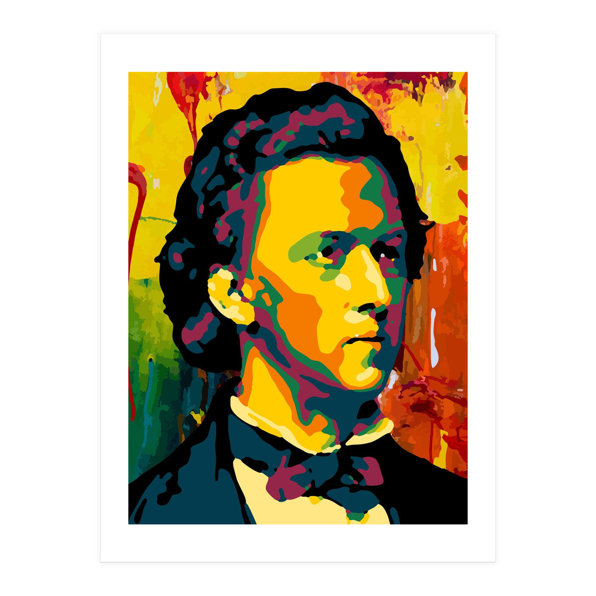 Frederic Chopin Abstract Art (Print Only)