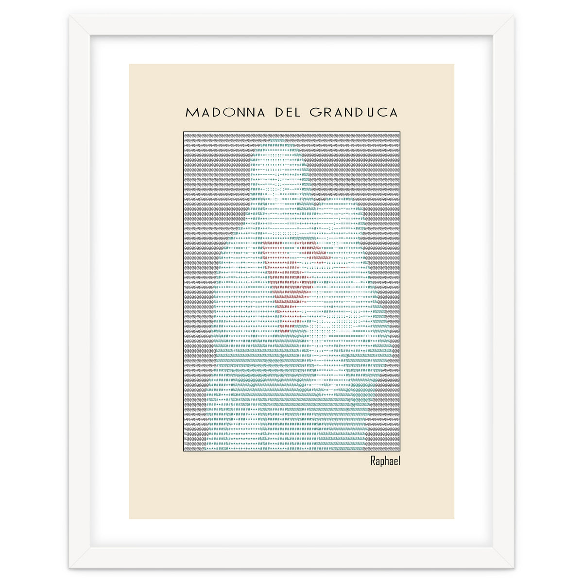 Madonna del Granduca (1505) – Raphael (ascii art)