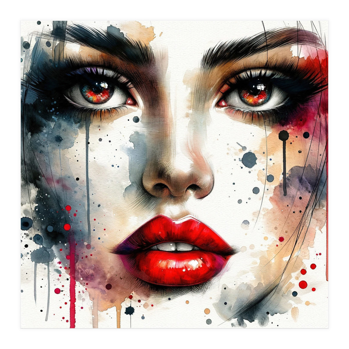 Close Up Woman Face (Print Only)