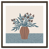 Brown Flowers in a Vase – Minimalist Floral Still Life thumbnail