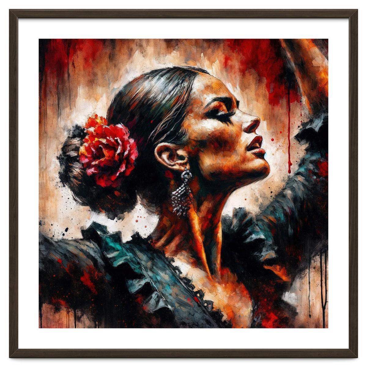 Watercolor Flamenco Dancer #5