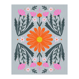 Orange Flower with pink buds (Print Only) thumbnail