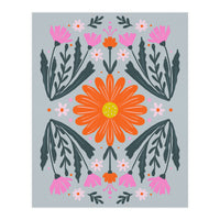 Orange Flower with pink buds (Print Only)