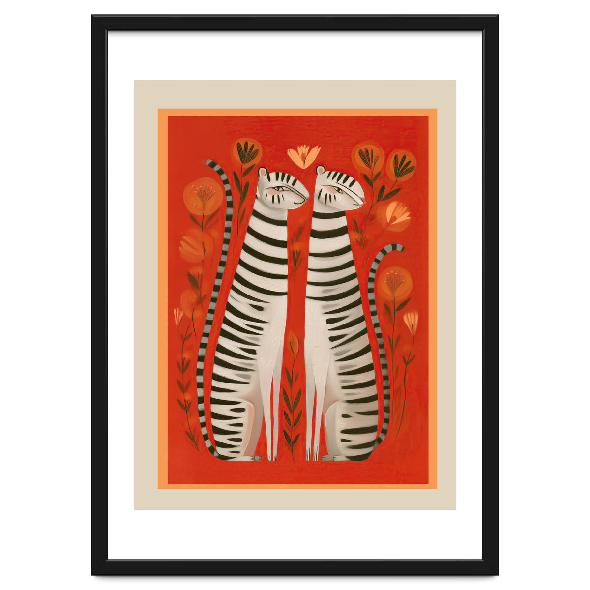 Striped Cat Pair