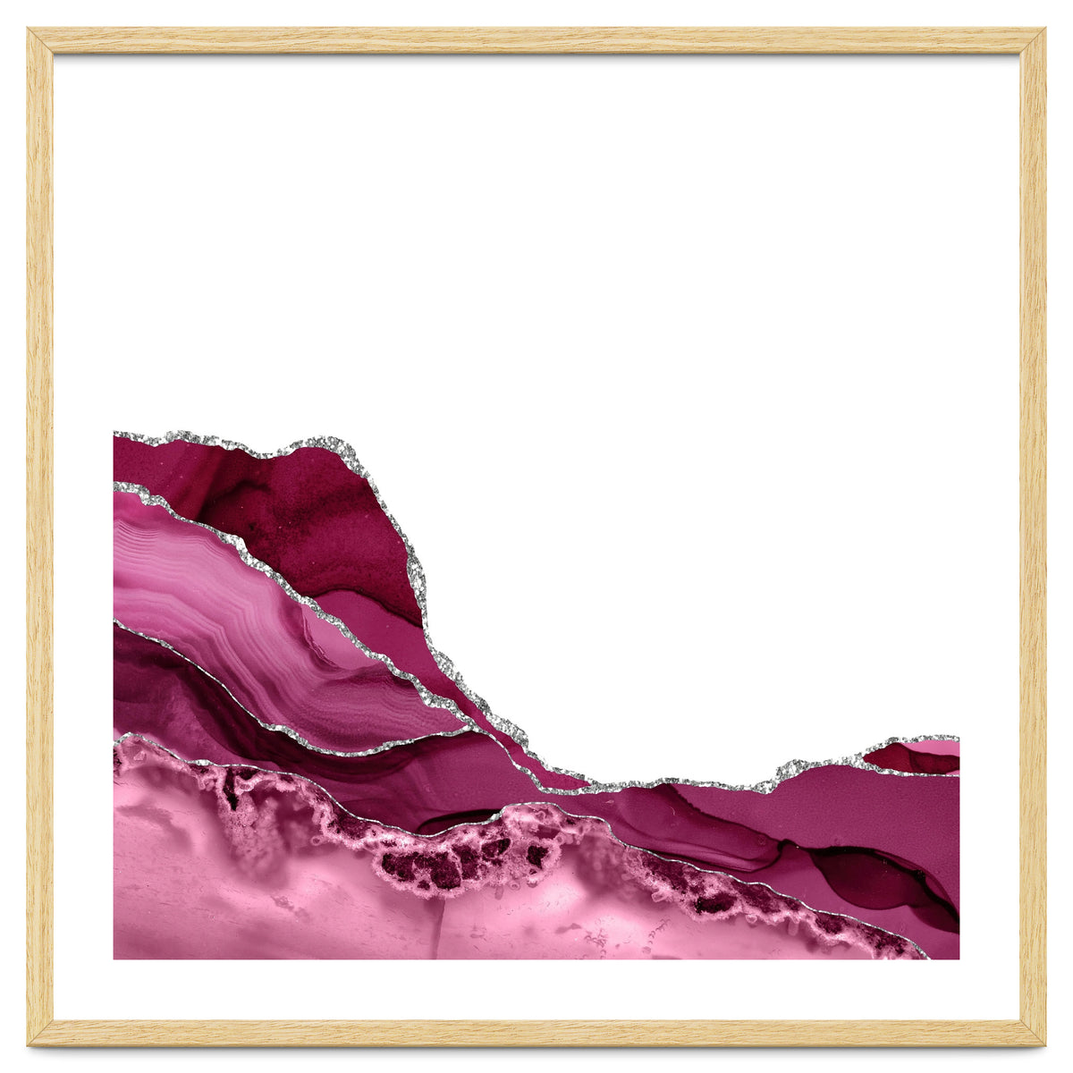 Burgundy & Silver Agate Texture 09