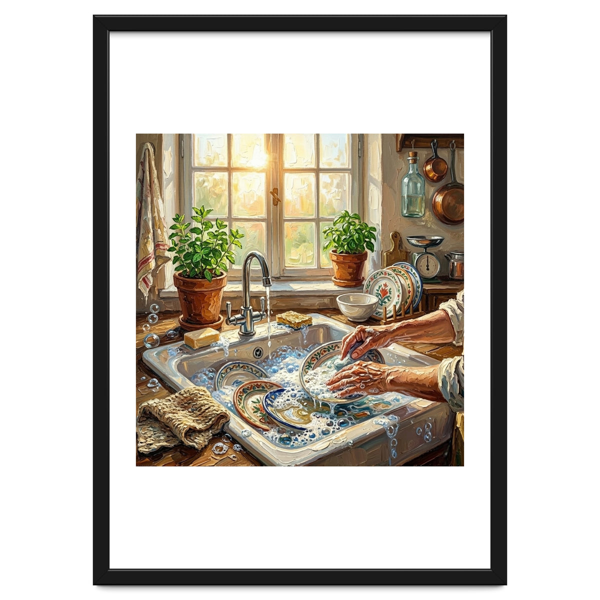 Cozy Kitchen Oil Painting
