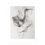 Abstract Black And White Swirling Lines Art (Print Only) thumbnail