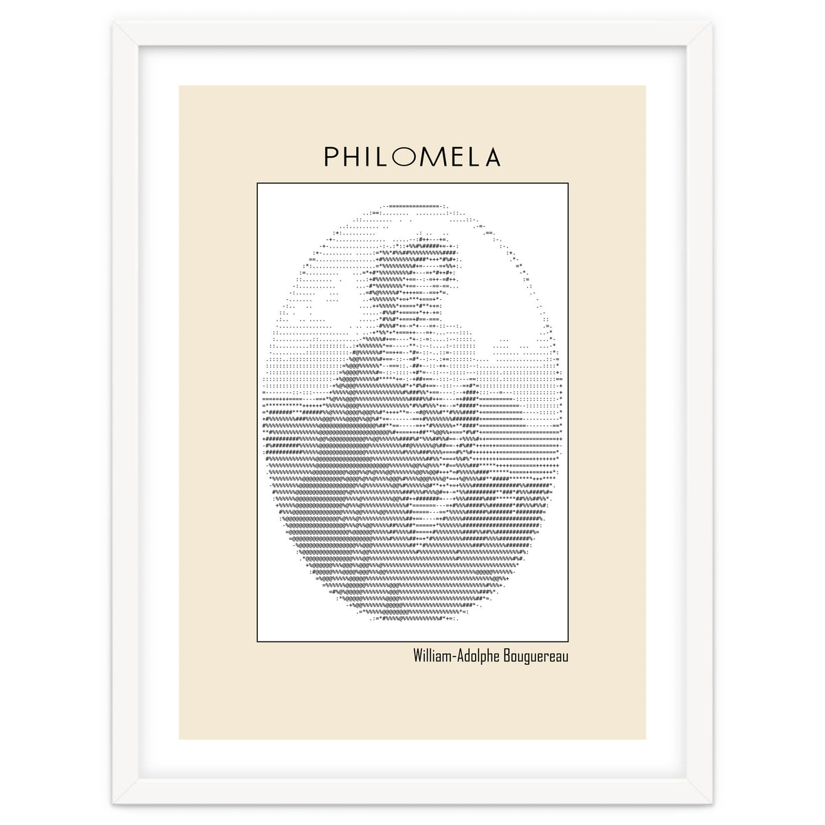 Philomela – William Adolphe Bouguereau (1861) – Ascii Art