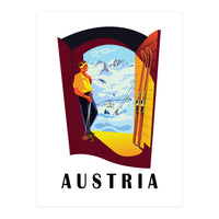 Austria Ski Track At The Door (Print Only)