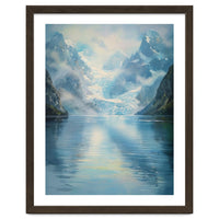 Ethereal Descent: The Glimmering Silence of the Ancient Glacial Fjord