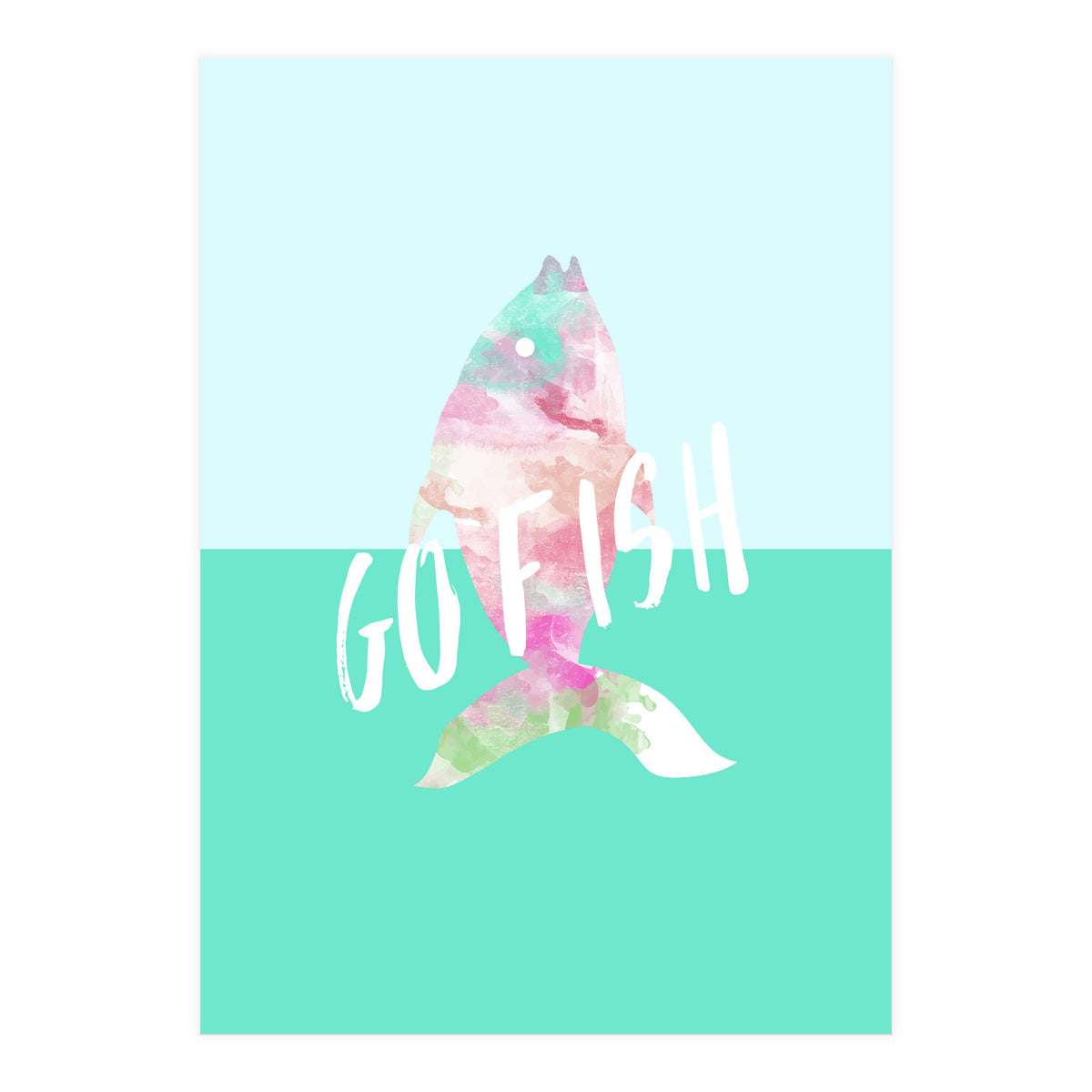 Go Fish With Quote (Print Only)