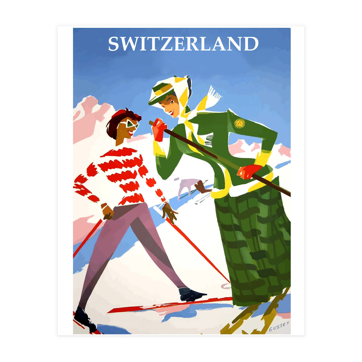 Skiing in Switzerland (Print Only)