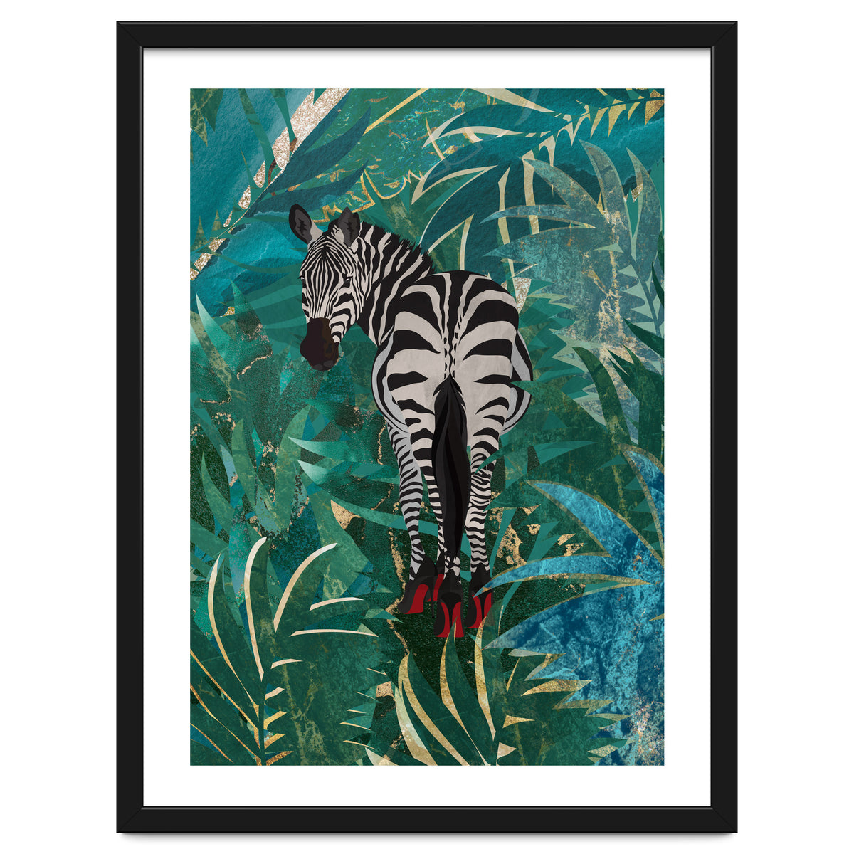 Zebra in the Jungle Heels