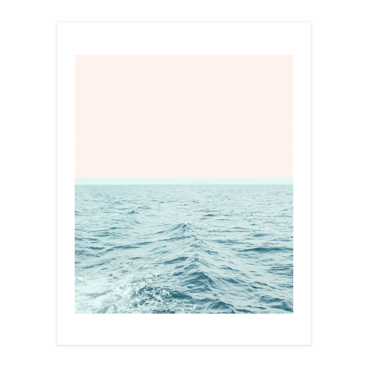 Sea Breeze, Minimal Nature Ocean Photography, Scenic Landscape Pastel Luxe Sea (Print Only)