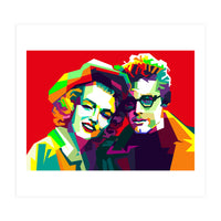 Marilyn Monroe And James Dean Pop Art WPAP (Print Only)