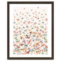 Watercolor Spring Butterflies Apricot