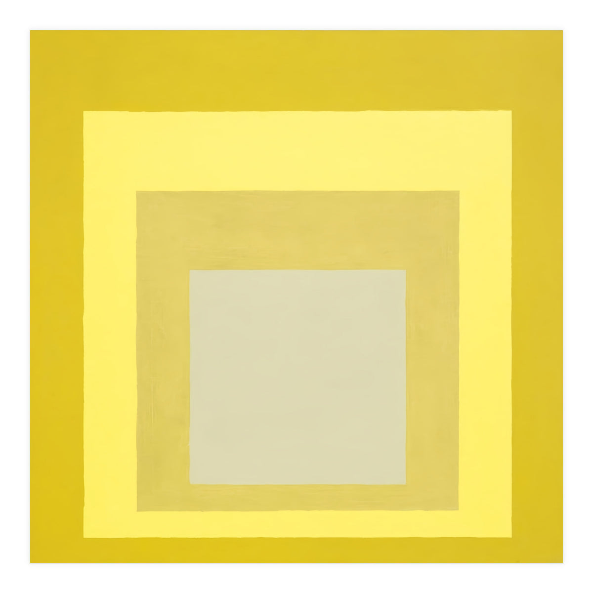 JOSEF ALBERS - HOMAGE TO THE SQUARE YELLOW WHITE (Print Only)