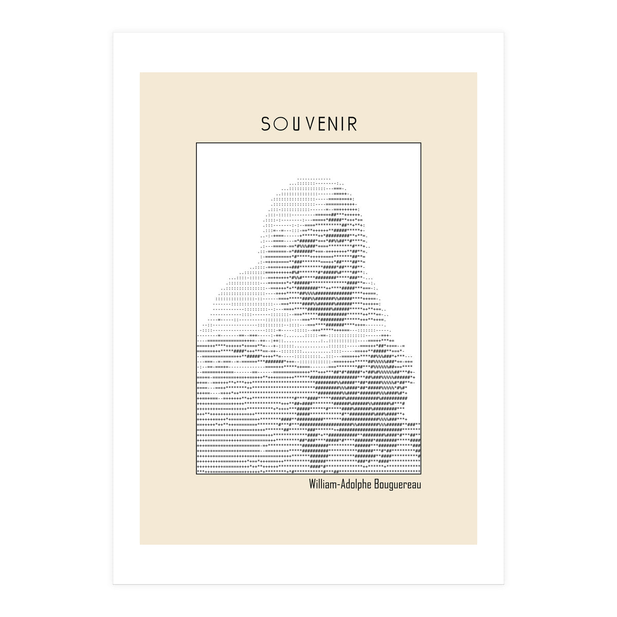 Souvenir – William Adolphe Bouguereau (1894) – Ascii Art (Print Only)