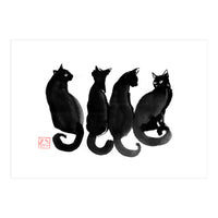 4 Black Cats (Print Only)