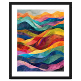 Vibrant Abstract Ribbon Landscape Art thumbnail