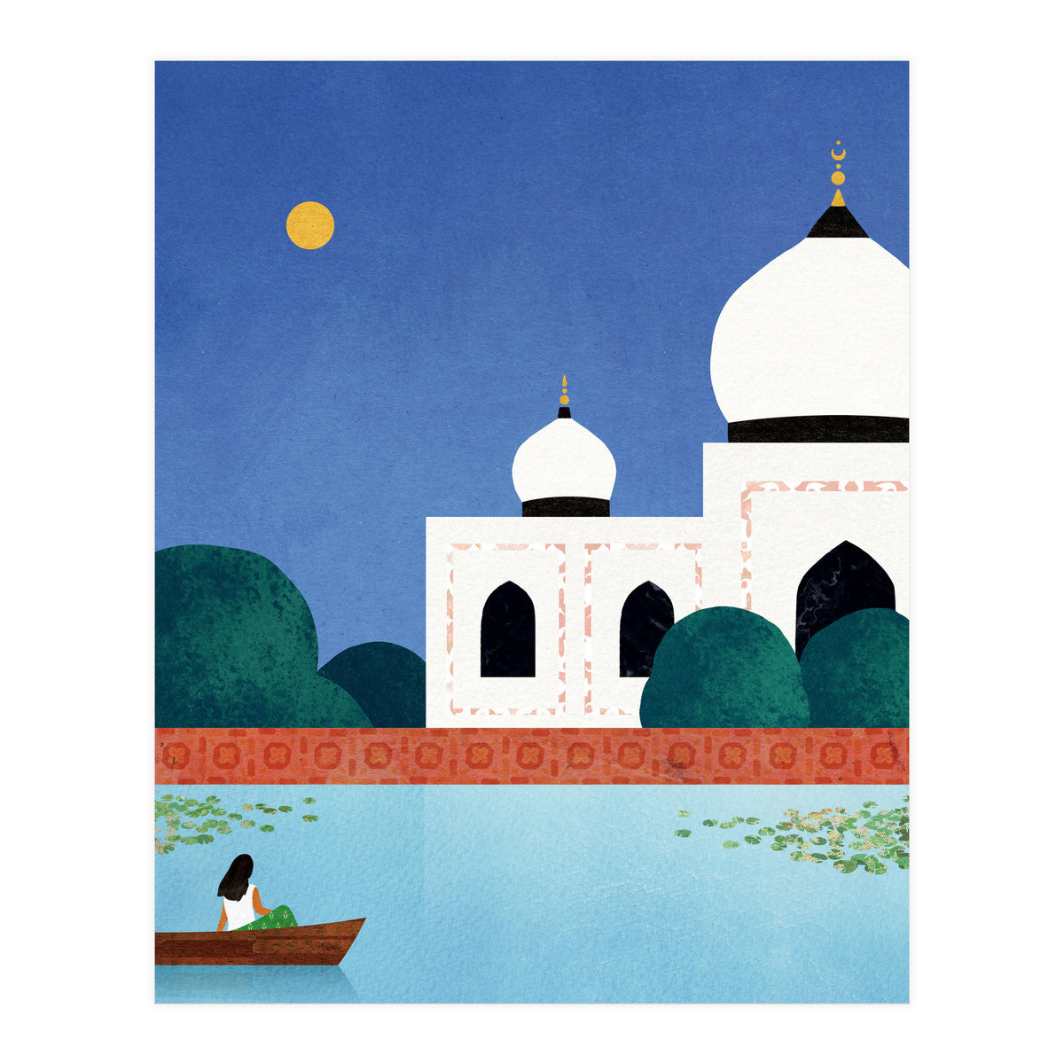 Taj Mahal Boat Ride (Print Only)