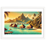 Vintage Bora Bora Poster, French Polynesia thumbnail