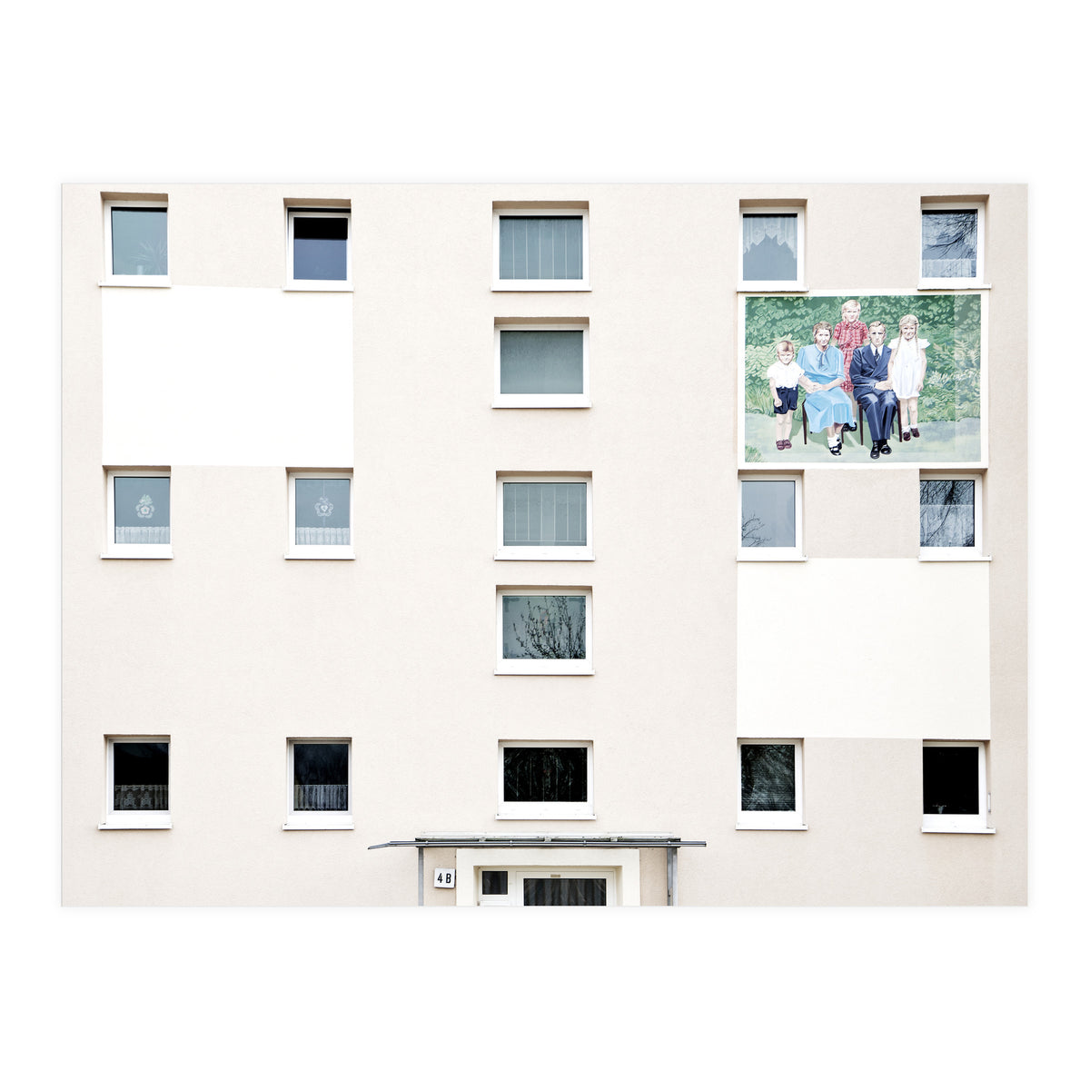 Family Painting on the wall of the residential (Print Only)