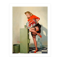 Pinup Sexy Water Cooler Girl (Print Only)