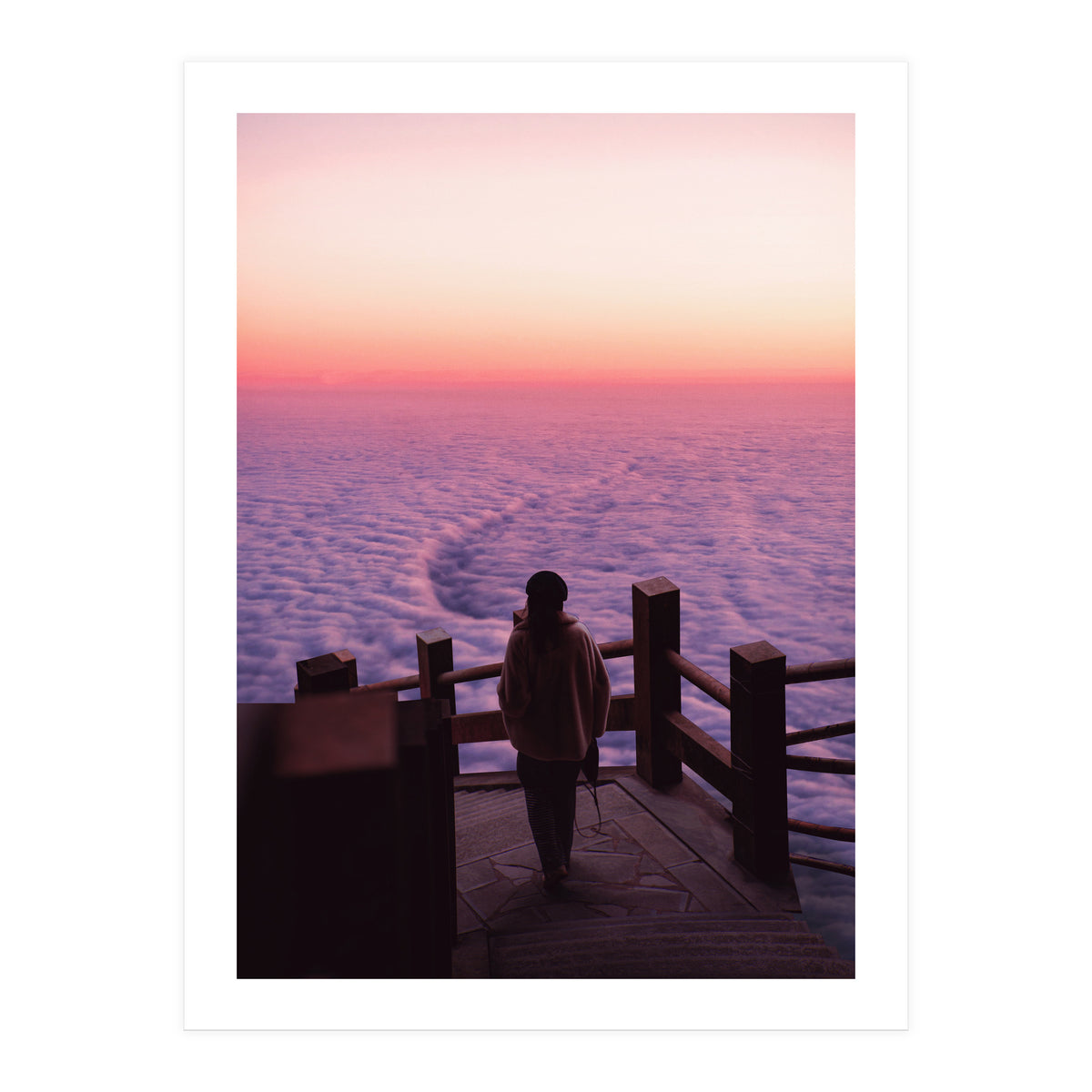 Woman Waiting Sunset (Print Only)