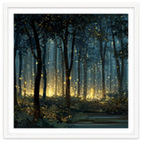 Enchanted Midnight Forest with Glowing Fireflies thumbnail