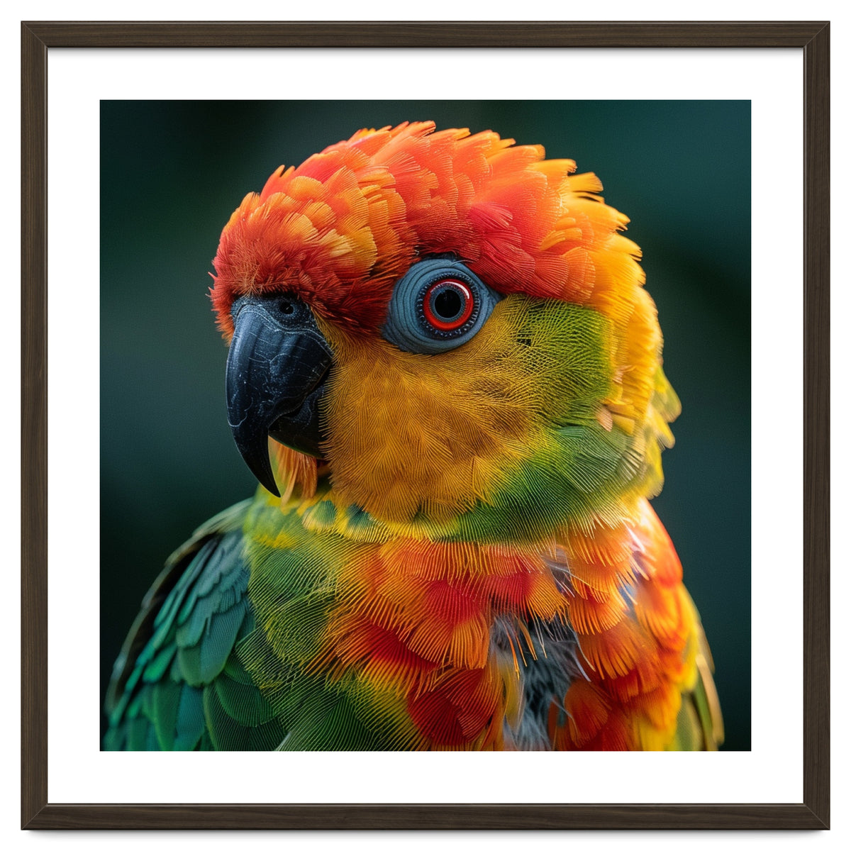 Sun Conure Parrot Close Up Eye