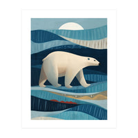 Polar Bear In The Blue Arctic (Print Only)