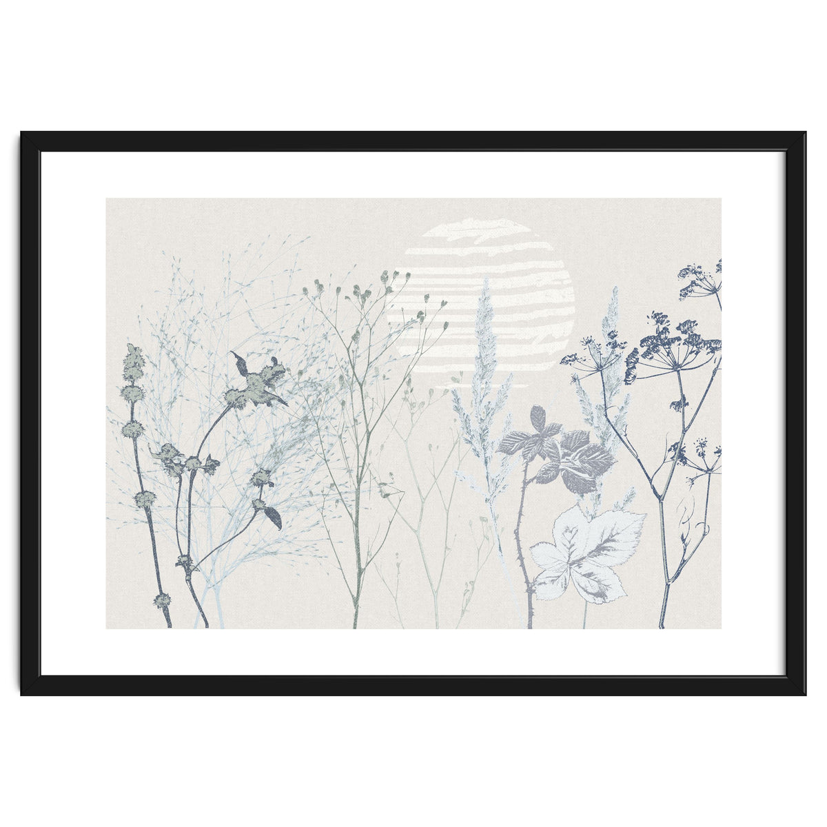Plant based calming atmosphere soft blue
