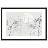 Plant based calming atmosphere soft blue