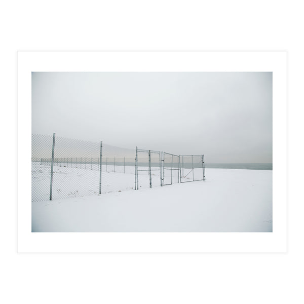 Fence in the Winter seascape (Print Only)