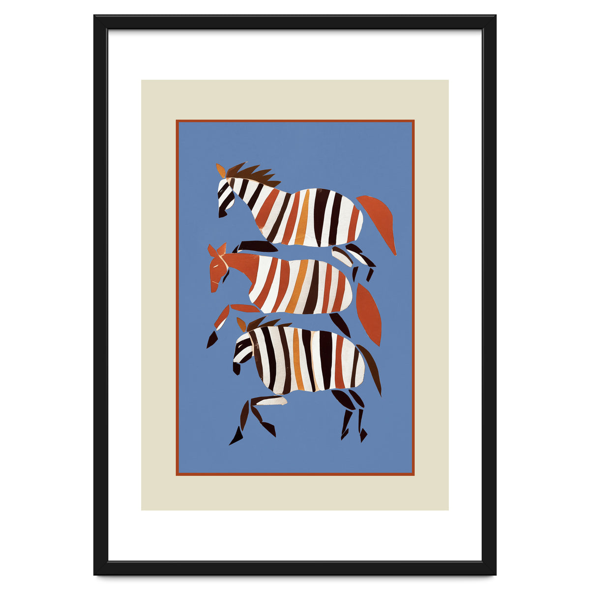 Striped Running Horses