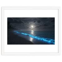 Bioluminescent Moonlit Shore