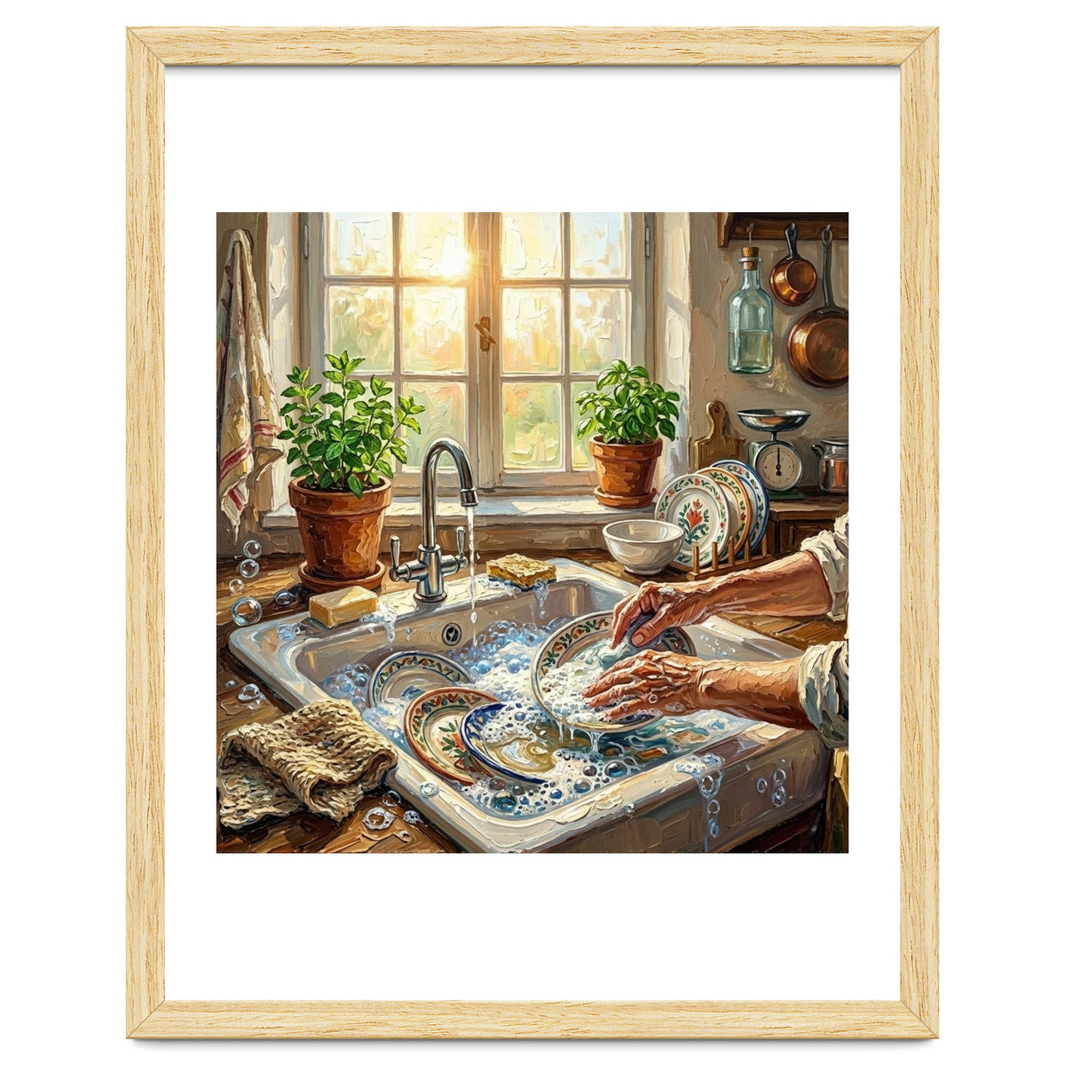 Cozy Kitchen Oil Painting