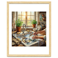 Cozy Kitchen Oil Painting