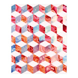 Eve's Sweet Garden of Roses, Geometrical Eclectic Shapes Digital Collage, Surrealism Floral illusion (Print Only) thumbnail