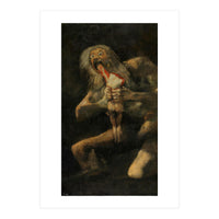 Francisco de Goya y Lucientes / 'Saturn devouring one of his sons', 1820-1823, Spanish School. (Print Only)