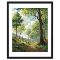 Vibrant Summer Forest Landscape Painting