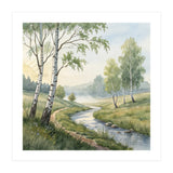 Morning Mist in the Birch Valley (Print Only) thumbnail