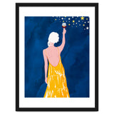 Pour Me Some Magic, Moon Stars Night Sky, Bohemian Woman Positivity Hope Miracle, Wine Holidays New Years Eclectic Gifts thumbnail