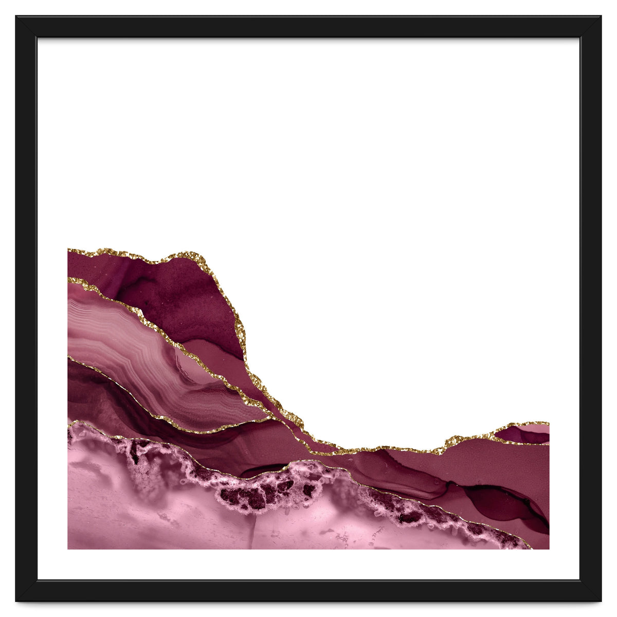 Burgundy & Gold Agate Texture 23
