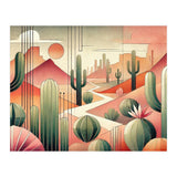 Art Deco Desert Cacti (Print Only) thumbnail