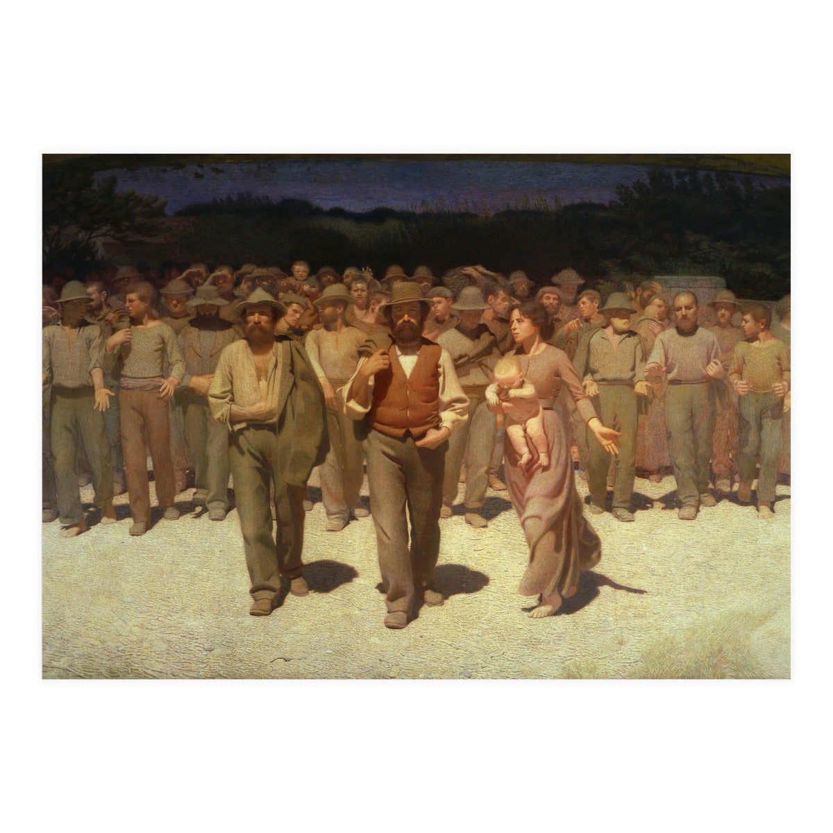 Giuseppe Pellizza da Volpedo / 'The Fourth State', 1901, Oil on canvas, 293 × 545 cm. (Print Only)