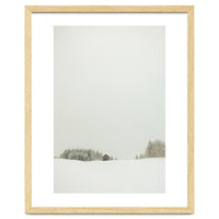 Minimalistic snow landscape