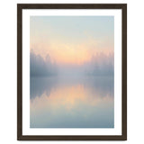 Misty Sunrise Over Pine Forest Lake thumbnail