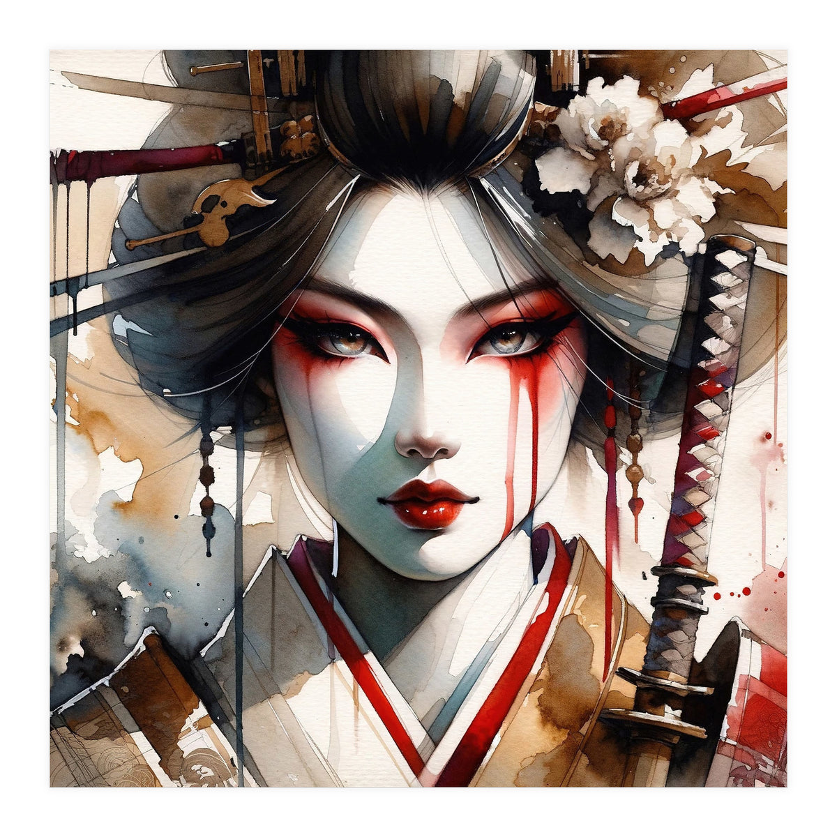 Katana Bloom Modern Geisha (Print Only)